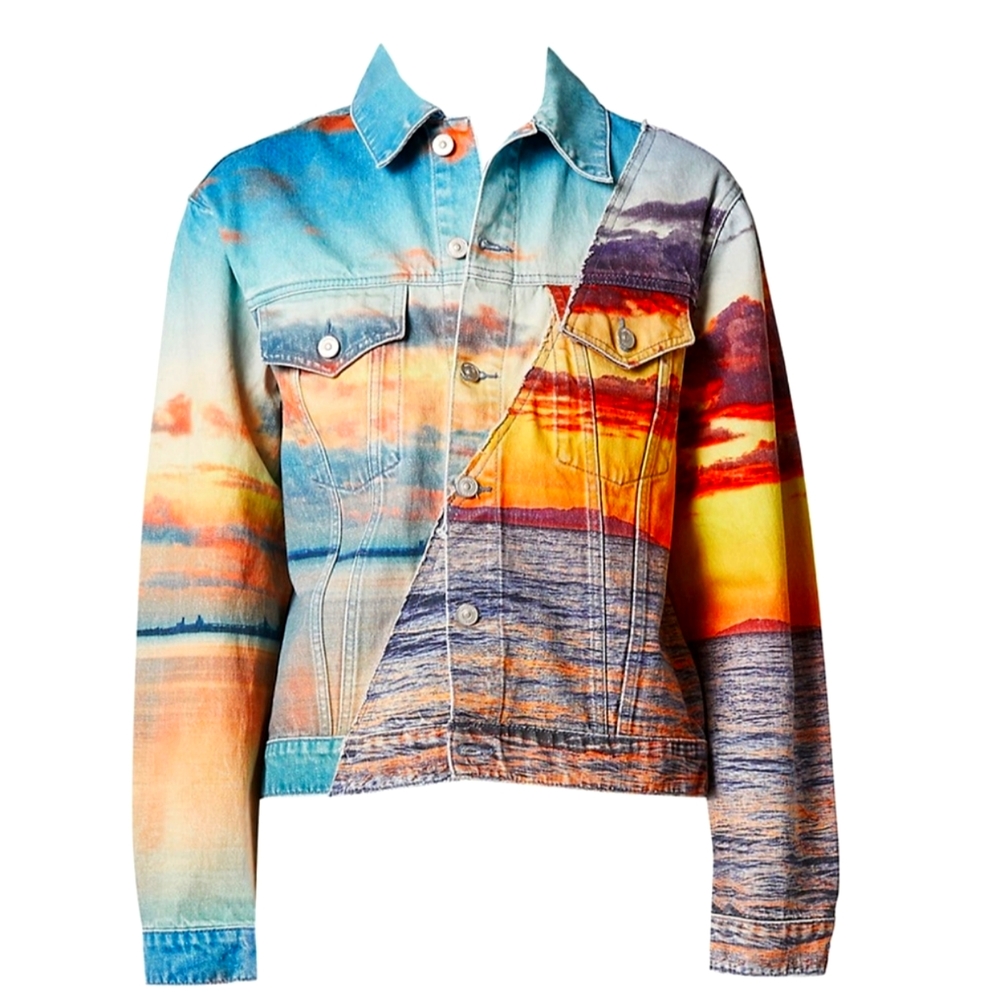 Designer denim jacket seen in Saks